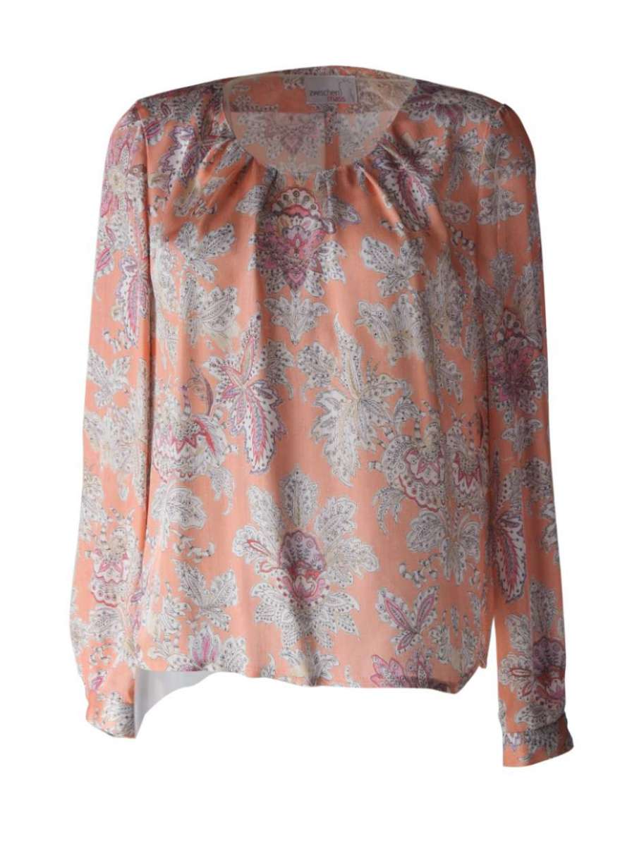 Bluse mit falten am ausschnitt Clearance